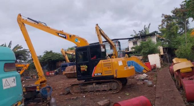 12M long boom with 0.2cbm bucket for SY75 is installed today!