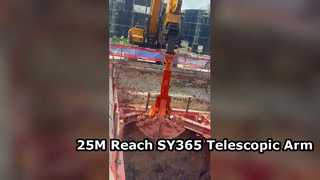 25M telescopic arm with 1.5cbm bucket  for SY365